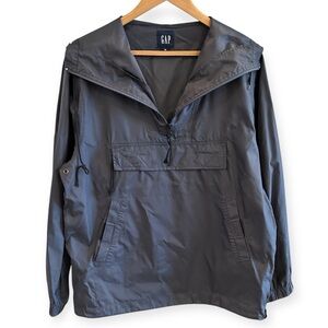 Gap Quarter Zip Hooded Rain Jacket EUC